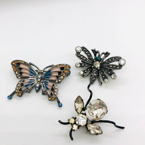 Vintage Antique Deco Insect Butterfly Brooch lot - Picture 12 of 12